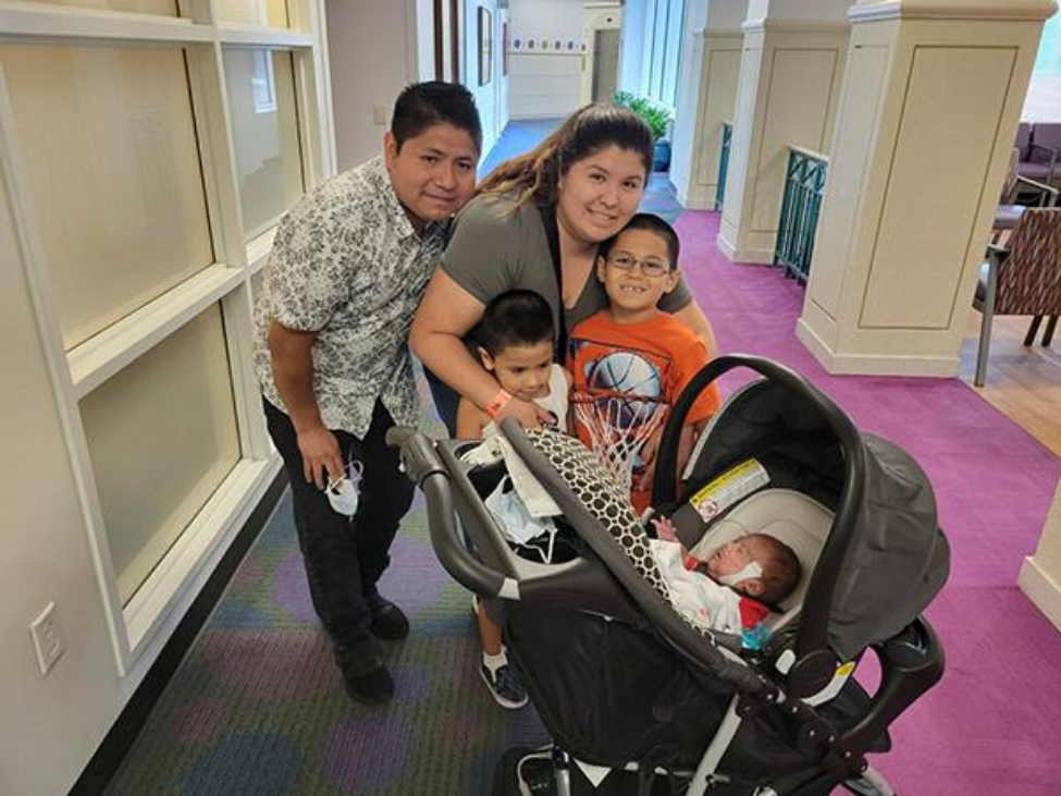 After four months in the NICU, Jeremiah was able to go home with his family. (Photo Courtesy of Paola Salazar)